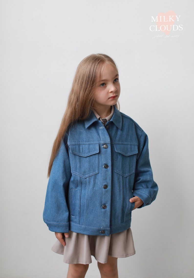 Denim Jacket Mason PDF Sewing Pattern sizes for 1 to 16 years / Girls Patterns / Boys patterns / sewing tutorial by Milkyclouds image 8