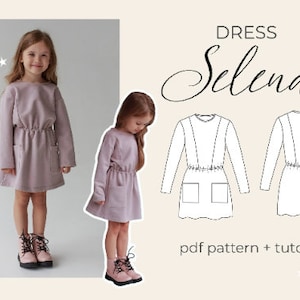 Dress "Selena" PDF Sewing Pattern (sizes for 6 months to 16 years) / Girls Patterns / sewing tutorial by Milkyclouds