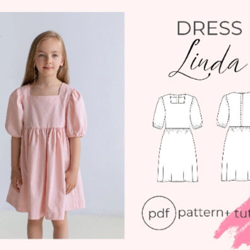Dress natalie PDF Sewing Pattern sizes 3 Years to - Etsy Canada