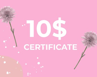 10 dollars certificate