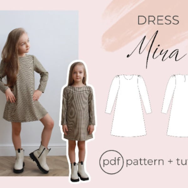 Robe « Mira » PDF Patron de couture (tailles de 6 mois à 16 ans) / Modèles filles / Robe pour tout-petits / tutoriel de couture par Milkyclouds