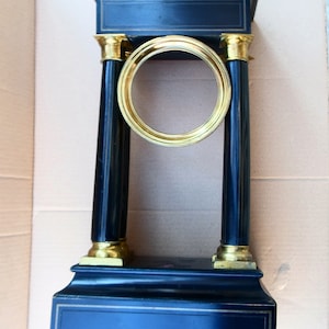 Antique French Napoleon 3 1860's Wooden Column Portico Clock Case only