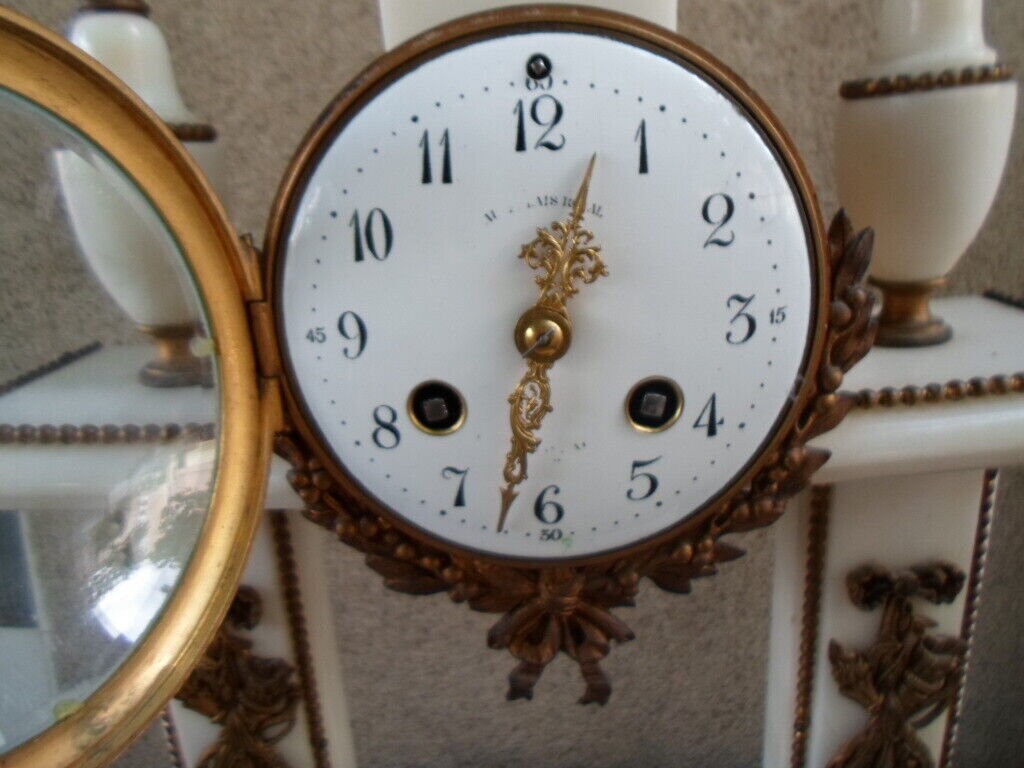 RARE Antique French Portico Column Clock Louis 16 Style Marbel - Etsy