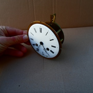 Antique Movement Japy Freres for French Napoleon 3 Portico Wooden Column Clock-Working