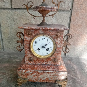 Antique French "Vincenti &Cie 1855" Marble Mantle Clock - Working