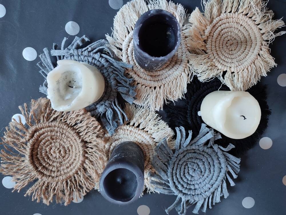 Sous Tasse en Macramé