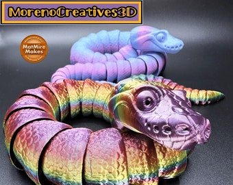 3D Printed Ball Python Fidget Snake - Etsy