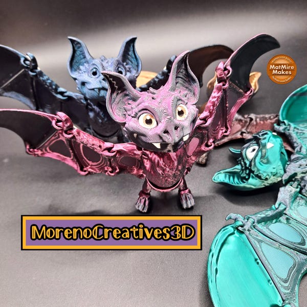 Impresión 3D flexible de murciélago vampiro