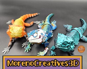 Zombie Bearded Dragon Flexi 3D Printed