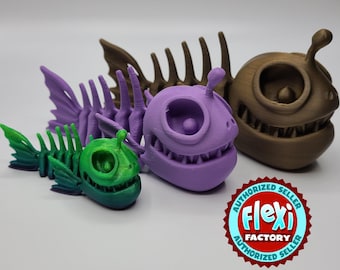 3D Printed Flexible Angler Fish Skeleton
