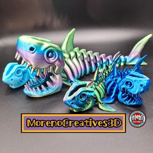Flexi Skeleton Shark 3D Print