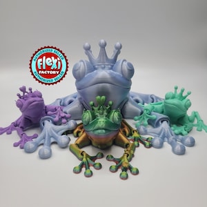 3D Printed King and Queen Flexi Frogs