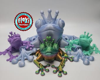 3D Printed King and Queen Flexi Frogs