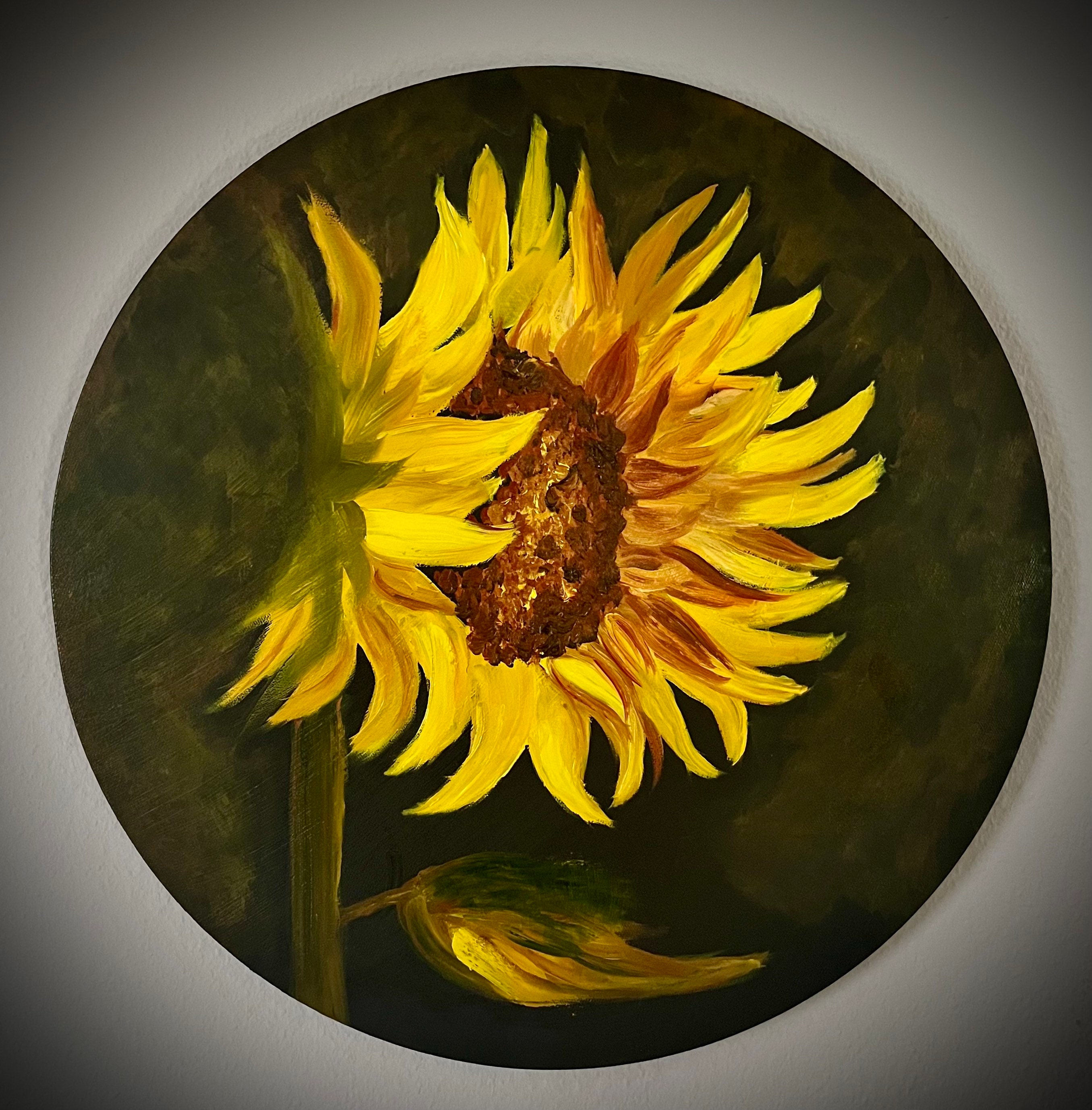 Sunflowers Oil Painting Oil Painting Flowers Wall Etsy