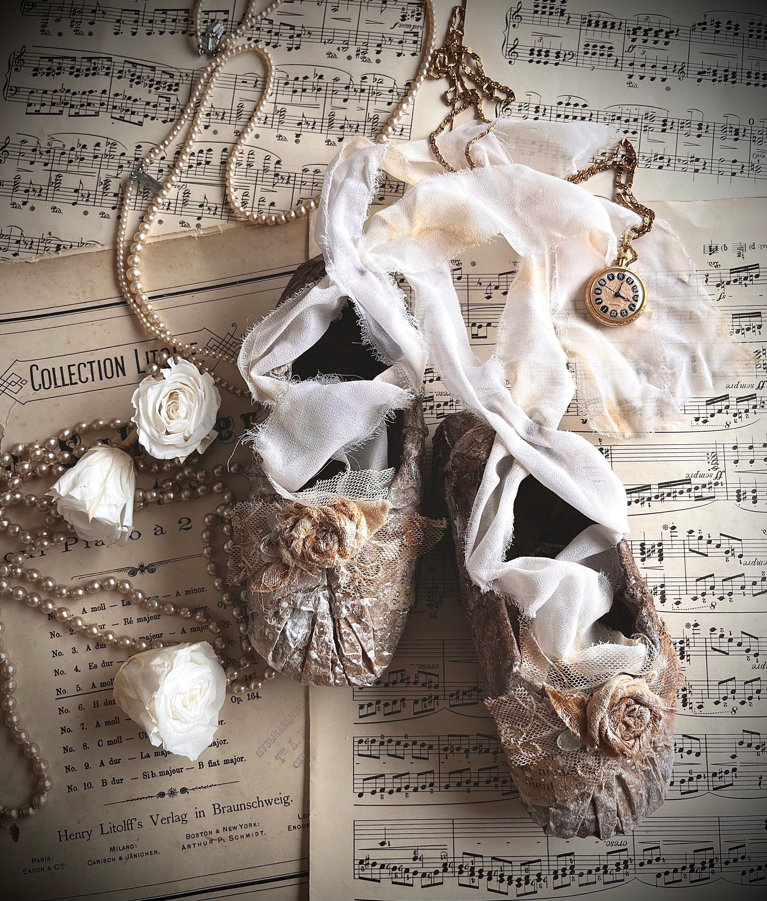 decorated ballet shoes
