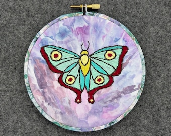 Luna Moth Embroidery