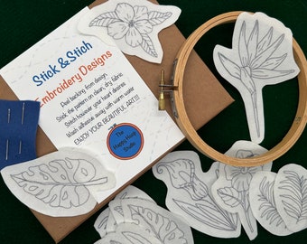 Tropical Garden Stick and Stitch Embroidery Kit