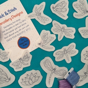 Dragonflies Stick and Stitch Embroidery Designs