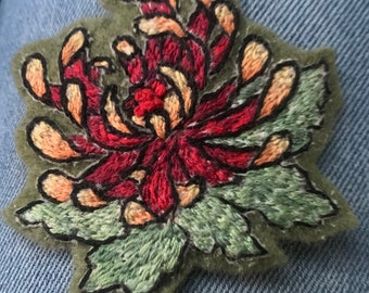 Chrysanthemum “Mum” Embroidery Pattern Digital File