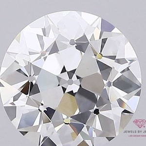 2.66 F VVS2 Old European Cut Diamond OEC- Certified Lab Grown Diamond, CVD, Loose Diamond for Engagement Ring or Jewelry