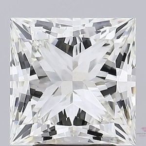 Diamante cultivado en laboratorio con certificación de talla princesa 4.01 H VS1, CVD, para anillo de compromiso/joyería, joyería personalizada a medida, boda, regalo