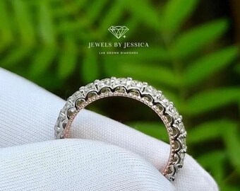 14k Gold Designer Eternity Rings Designer Inspired Two-tone