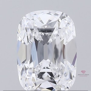 1.51 D VVS2 Elongated Old Mine Cushion Cut-Certified Lab Grown Diamond, CVD, Loose Diamond for Engagement Ring or Jewelry, Vintage, Custom