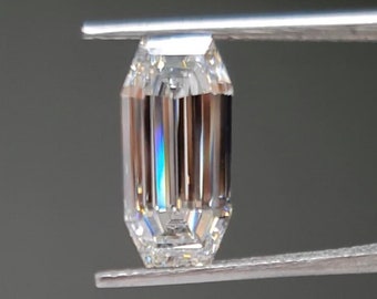 Elongated Octagonal Emerald Cut | Loose Lab Grown Diamond | Certified Antique Step Cut | Diamond for Engagement Ring, Pendant and Jewelry