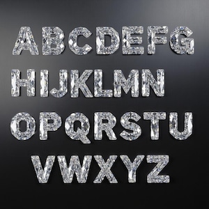 Letra personalizada cultivada en laboratorio, diamante suelto, alfabeto o número, forma CVD, piedra HPHT