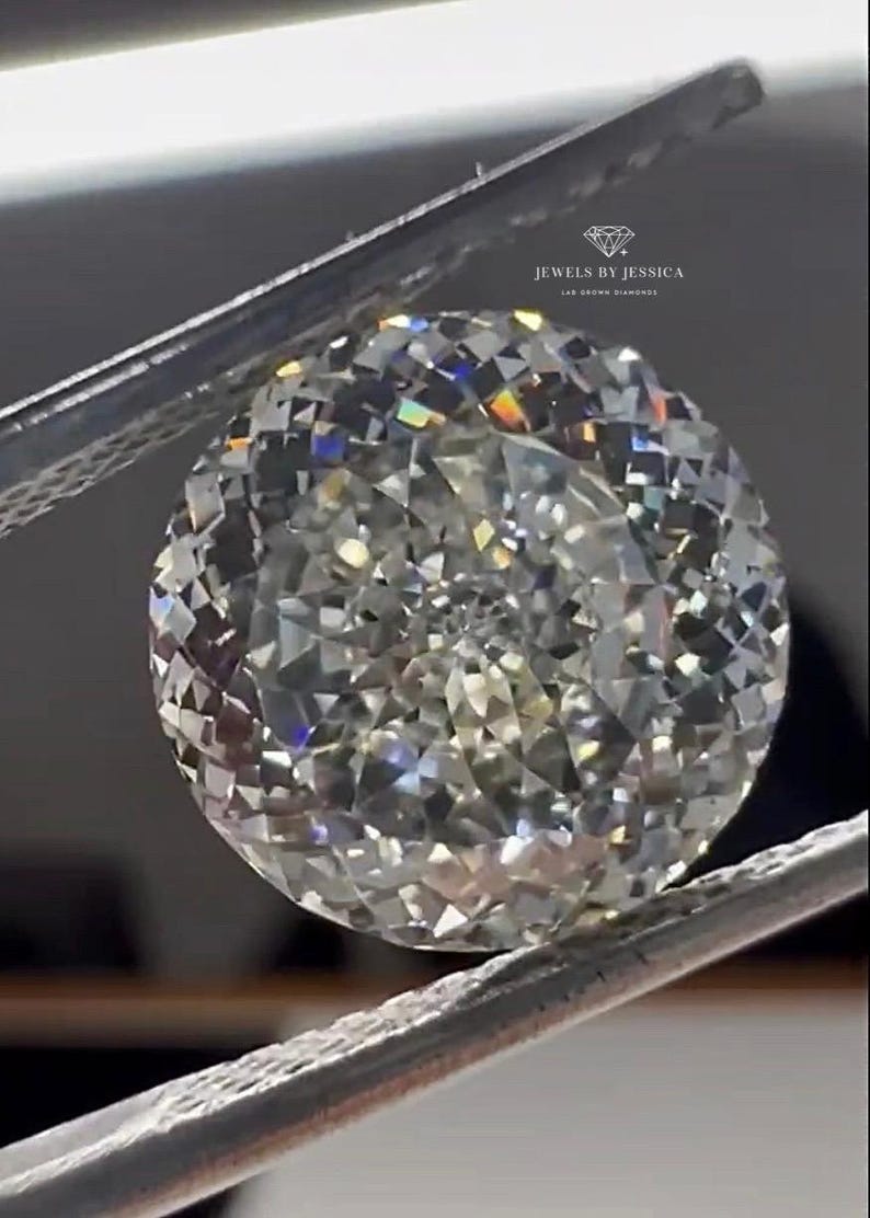 2ct Portuguese Cut Certified Lab Grown Diamond for Engagement Ring or Jewelry, Loose, Vintage, Old-World, Vintage, Antique, European Diamond, Specialty Cut Diamonds, Mosaic, Gorgeous