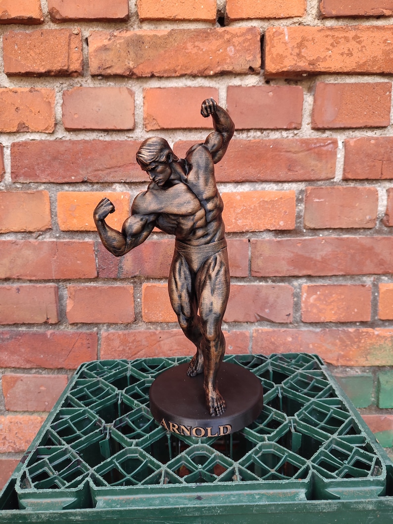 Arnold Schwarzenegger Statue ,,Arnold Classic avec support Hauteur 20/37/55 cm Séance photo bronze image 3