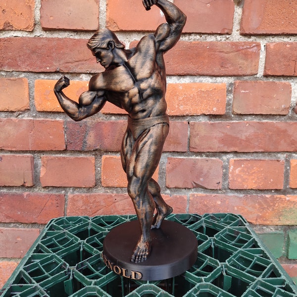 "Arnold Schwarzenegger - ""Arnold Classic"" Statue mit Ständer - 20/37/55cm Höhe - (Bronze Fotoshooting)"