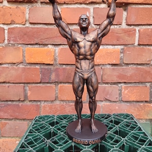 Sergio Oliva statue - Sergio Oliva figurine Mr Olympia figure with stand - 40cm height