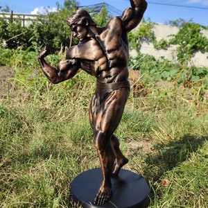 Arnold Schwarzenegger Statue ,,Arnold Classic avec support Hauteur 20/37/55 cm Séance photo bronze image 2