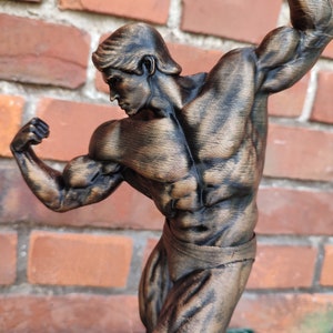 Arnold Schwarzenegger Statue ,,Arnold Classic avec support Hauteur 20/37/55 cm Séance photo bronze image 7