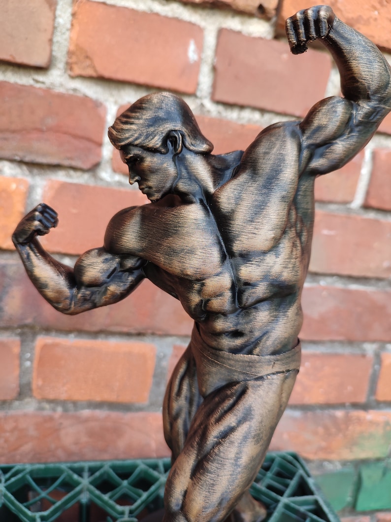 Arnold Schwarzenegger Statue ,,Arnold Classic avec support Hauteur 20/37/55 cm Séance photo bronze image 7