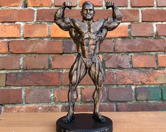 Lee Priest Bodybuilding Statue – Front Double Biceps  Figure – Classic Physique Collectible – Mr Olympia Inspired Fitness Decor for Gym