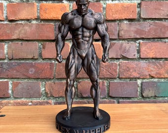 Estatua de Flex Wheeler, culturista – Pose icónica – Figura coleccionable – Decoración de gimnasio inspirada en Mr. Olympia