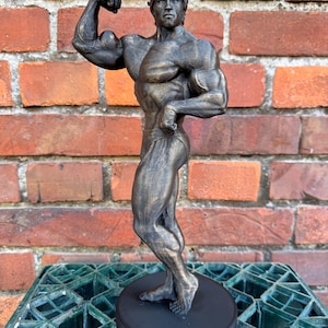 Arnold Schwarzenegger -  ,,Classic Flexed Bicep&quot; statue with stand - 20/25/37/55cm height - (Bronze photoshoot)