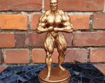 Ronnie Coleman - Most Muscular statue bodybuilder mr olympia gym figure (Dark Gold photoshoot)