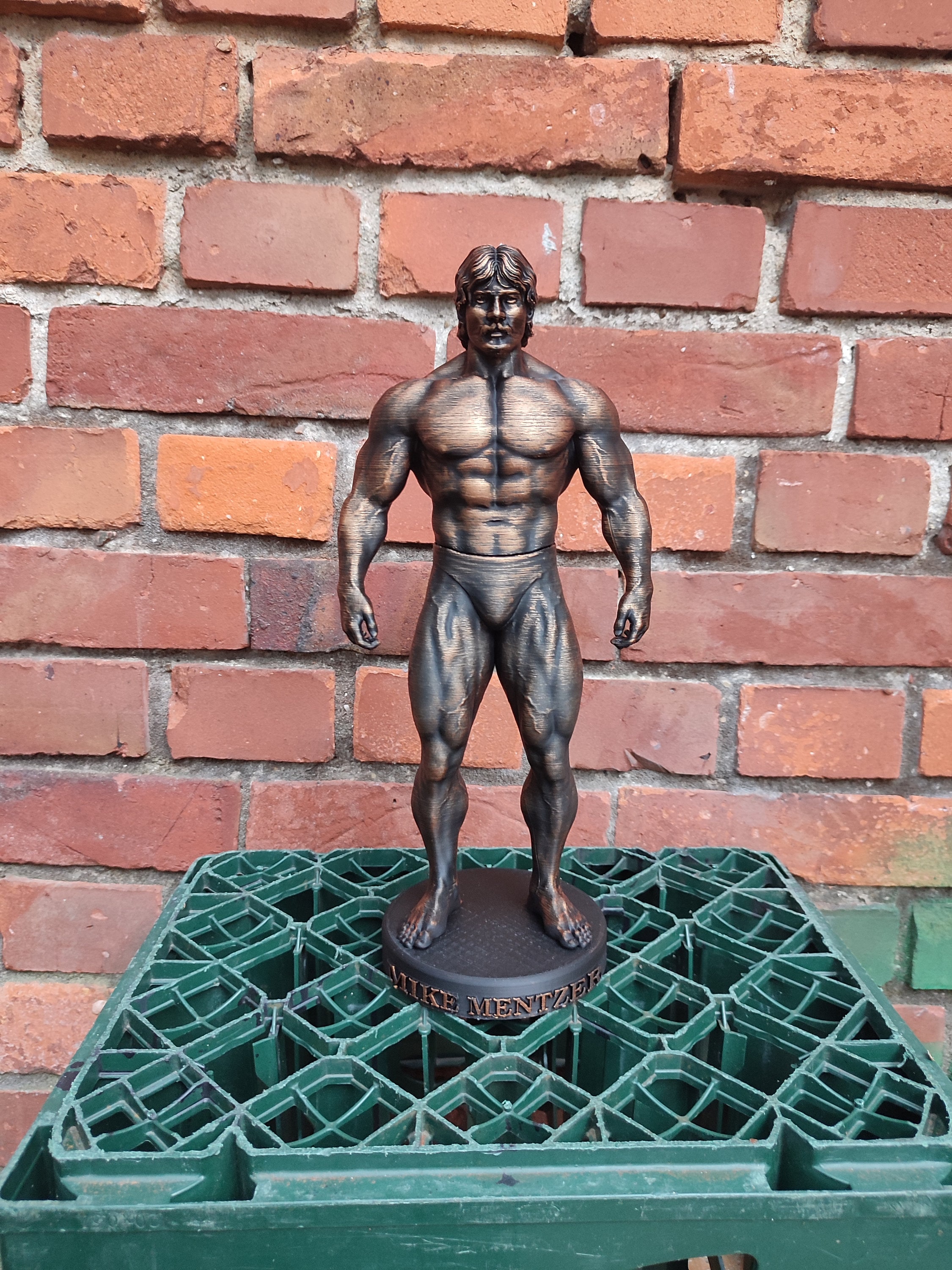 Bronze Muscle Man Statue Fitness Muscle Man Bronze Sculpture Famous Crafts  Bodybuilding Sports Gym Ornaments Room