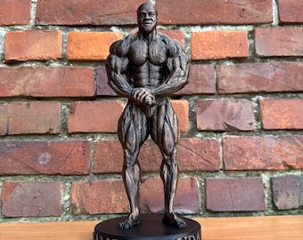 Estatua de culturista de Samson Dauda – El más musculoso – Figura coleccionable – Decoración de gimnasio inspirada en Mr. Olympia