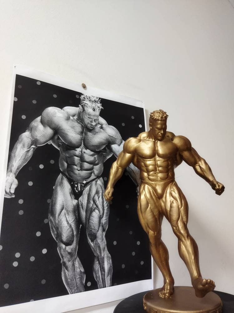 Bronze Muscle Man Statue Fitness Muscle Man Bronze Sculpture Famous Crafts  Bodybuilding Sports Gym Ornaments Room