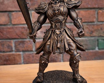 Statuetta del guerriero Metin2, personaggio RPG, figura di guerriero fantasy, oggetto da collezione stampato in 3D, regalo per giocatori, decorazione per MMORPG