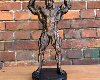 Markus Ruhl Bodybuilding Statue – Flexed Double Biceps – Collectible Figure – Mr. Olympia Inspired Gym Decor
