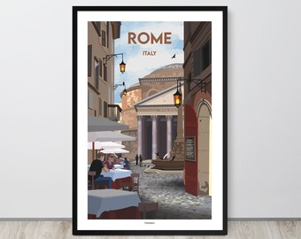 My Rome Italy Travel Poster, Rome Italy Print, Rome Italy Wall Art, Rome Italy Travel Souvenir