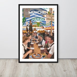 My Munich Germany Oktoberfest Travel Poster, Munich Germany Oktoberfest Print, Munich Germany Oktoberfest Wall Art, Munich Travel Souvenir