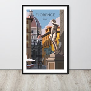 My Florence Italy Travel Poster, Florence Italy Print, Florence Italy Wall Art, Florence Italy Travel Souvenir