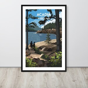 My Acadia National Park Maine Travel Poster, Acadia National Park Maine Print, Acadia Maine Wall Art, Acadia Maine Travel Souvenir