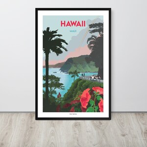 Mein Hawaii Maui Reiseposter, Hawaii Maui Druck, Hawaii Maui Wandkunst, Hawaii Maui Reise Souvenir